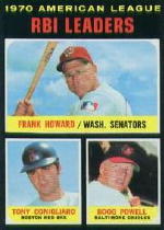 1971 Topps Baseball Cards      063      Frank Howard/Tony Conigliaro/Boog Powell LL